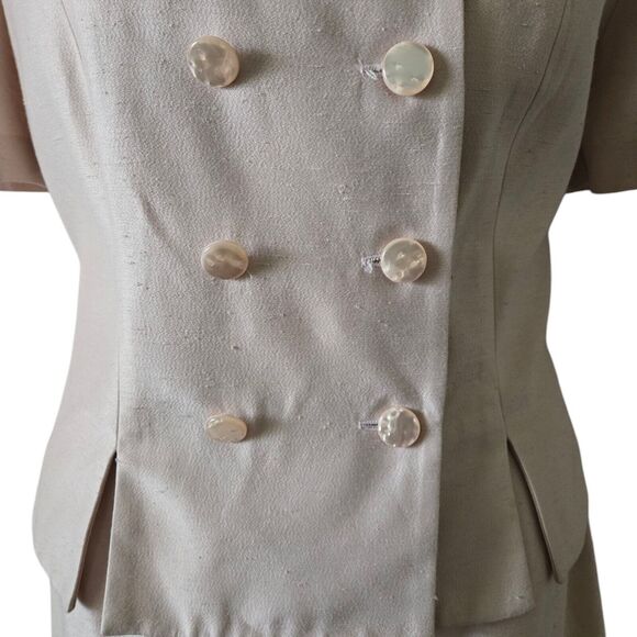 Vintage Lois Snyder Dani Max Blush Pink Two-Piece Jacket Skirt Set. Plus Size 16 - Picture 5 of 9